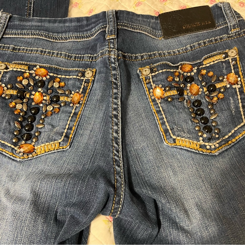 Grace LA Embellished Bootcut Jeans